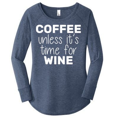 Coffee Unless It's Time For Wine Women's Perfect Tri Tunic Long Sleeve Shirt