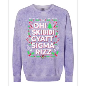 Christmas Ohiskibidi Gyattsigma Rizz Gen Alpha Xmas Party Colorblast Crewneck Sweatshirt