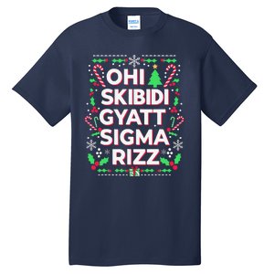 Christmas Ohiskibidi Gyattsigma Rizz Gen Alpha Xmas Party Tall T-Shirt