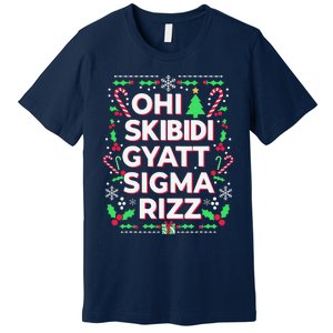 Christmas Ohiskibidi Gyattsigma Rizz Gen Alpha Xmas Party Premium T-Shirt