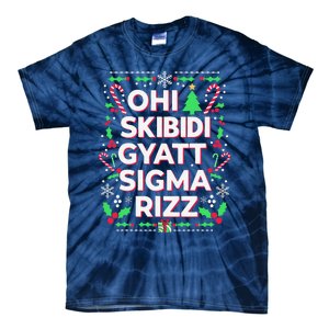 Christmas Ohiskibidi Gyattsigma Rizz Gen Alpha Xmas Party Tie-Dye T-Shirt