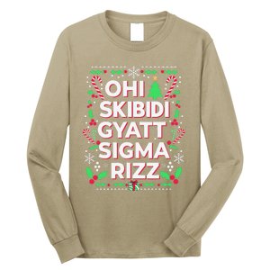 Christmas Ohiskibidi Gyattsigma Rizz Gen Alpha Xmas Party Long Sleeve Shirt