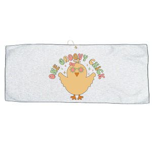 Cute One Groovy Chick Easter Day Large Microfiber Waffle Golf Towel