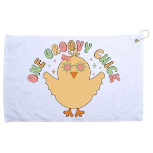 Cute One Groovy Chick Easter Day Grommeted Golf Towel