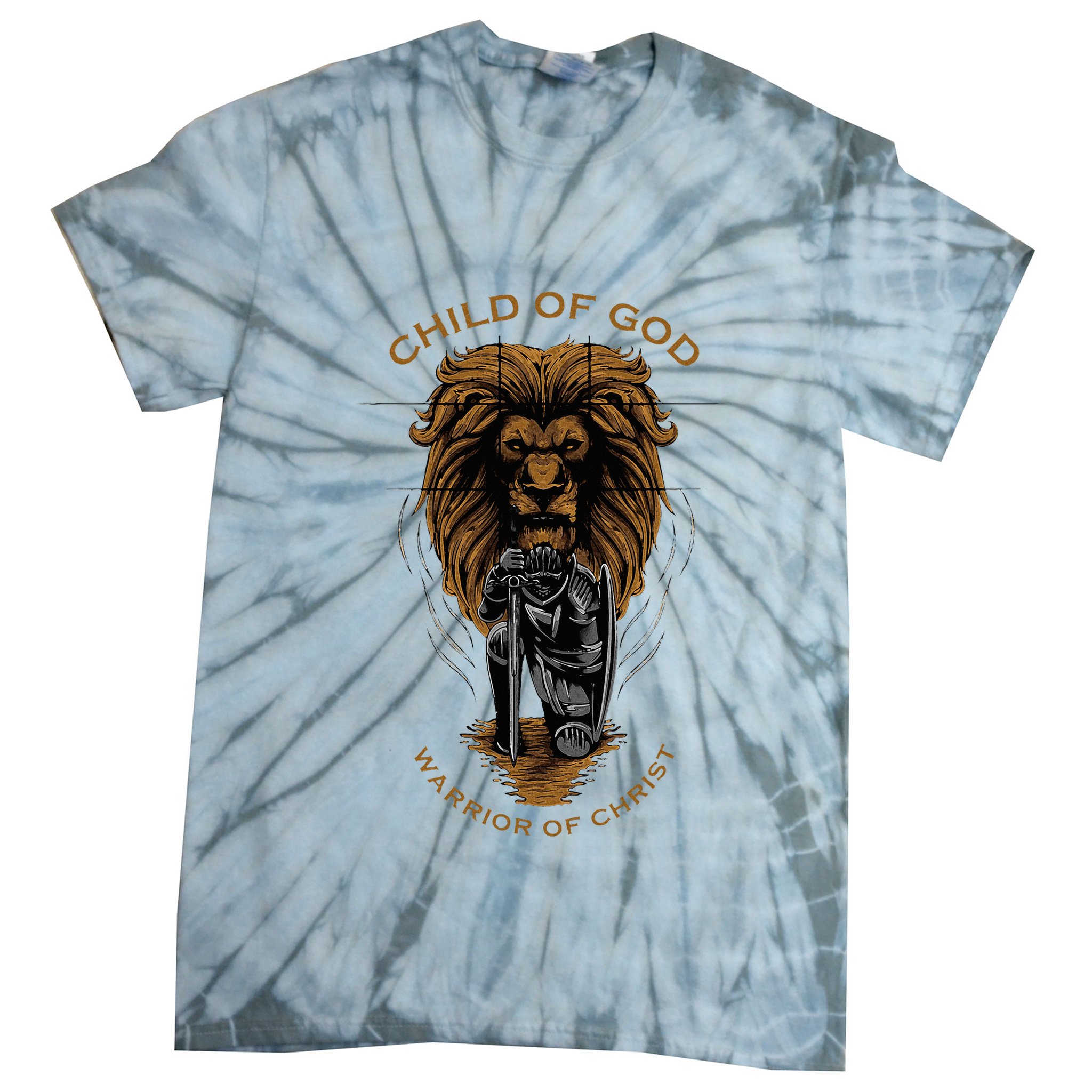 Child Of God Warrior Of Christ Jesus Christian Faith Graphic Tie-Dye T-Shirt