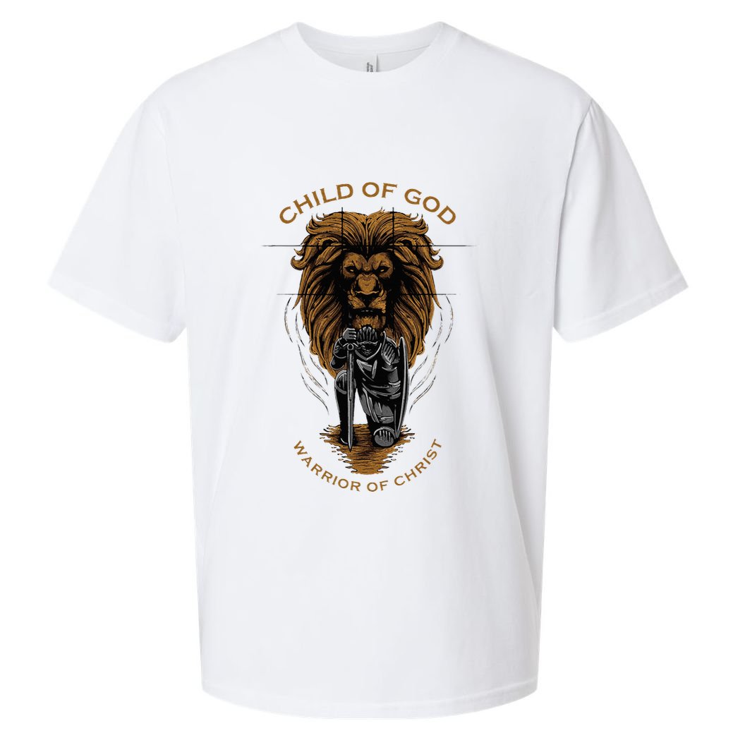 Child Of God Warrior Of Christ Jesus Christian Faith Graphic Sueded Cloud Jersey T-Shirt