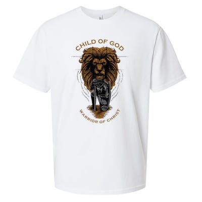 Child Of God Warrior Of Christ Jesus Christian Faith Graphic Sueded Cloud Jersey T-Shirt