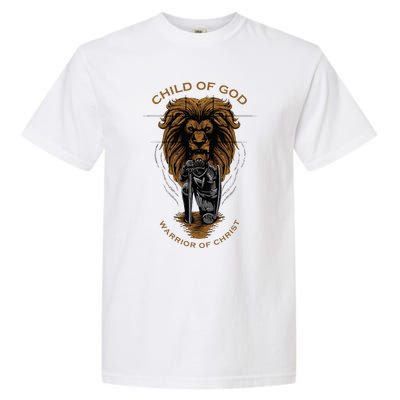 Child Of God Warrior Of Christ Jesus Christian Faith Graphic Garment-Dyed Heavyweight T-Shirt