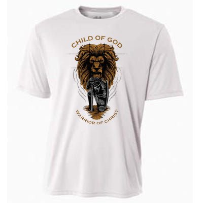 Child Of God Warrior Of Christ Jesus Christian Faith Graphic Cooling Performance Crew T-Shirt