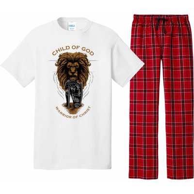 Child Of God Warrior Of Christ Jesus Christian Faith Graphic Pajama Set