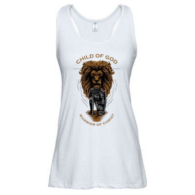 Child Of God Warrior Of Christ Jesus Christian Faith Graphic Ladies Essential Flowy Tank