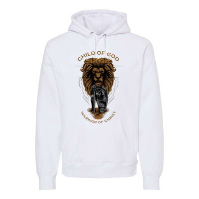 Child Of God Warrior Of Christ Jesus Christian Faith Graphic Premium Hoodie