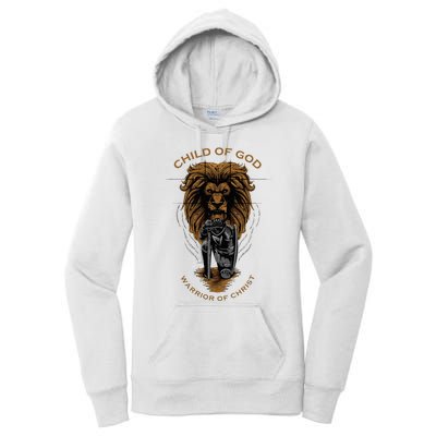 Child Of God Warrior Of Christ Jesus Christian Faith Graphic Women's Pullover Hoodie