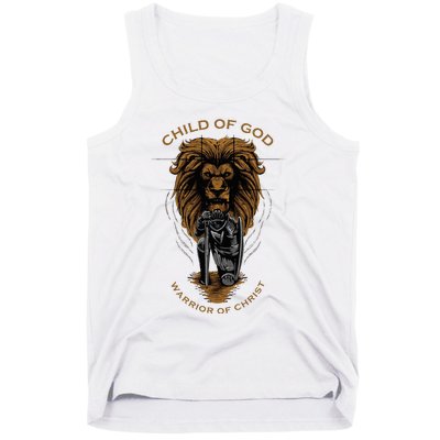 Child Of God Warrior Of Christ Jesus Christian Faith Graphic Tank Top