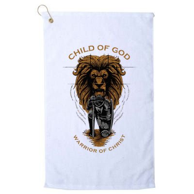 Child Of God Warrior Of Christ Jesus Christian Faith Graphic Golf Towel