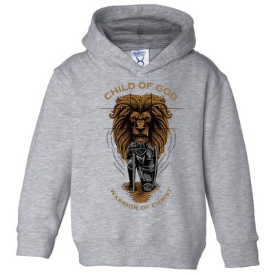 Child Of God Warrior Of Christ Jesus Christian Faith Toddler Hoodie