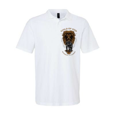 Child Of God Warrior Of Christ Jesus Christian Faith Softstyle Adult Sport Polo