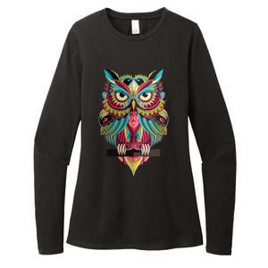 Cool Owl Graphic Tees Cute Graphic Design Illustration Owl Womens CVC Long Sleeve Shirt