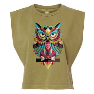 Cool Owl Graphic Tees Cute Graphic Design Illustration Owl Garment-Dyed Women's Muscle Tee