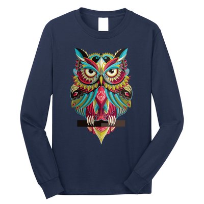 Cool Owl Graphic Tees Cute Graphic Design Illustration Owl Long Sleeve Shirt