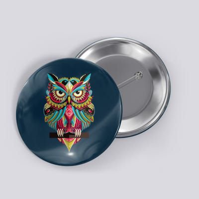 Cool Owl Graphic Tees Cute Graphic Design Illustration Owl Button