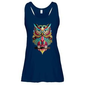 Cool Owl Graphic Tees Cute Graphic Design Illustration Owl Ladies Essential Flowy Tank