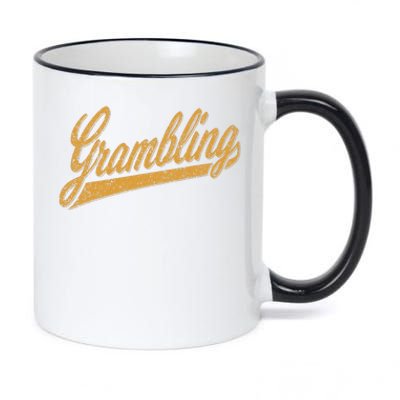 City Of Grambling La Varsity Script Sports Jersey Style 11oz Black Color Changing Mug