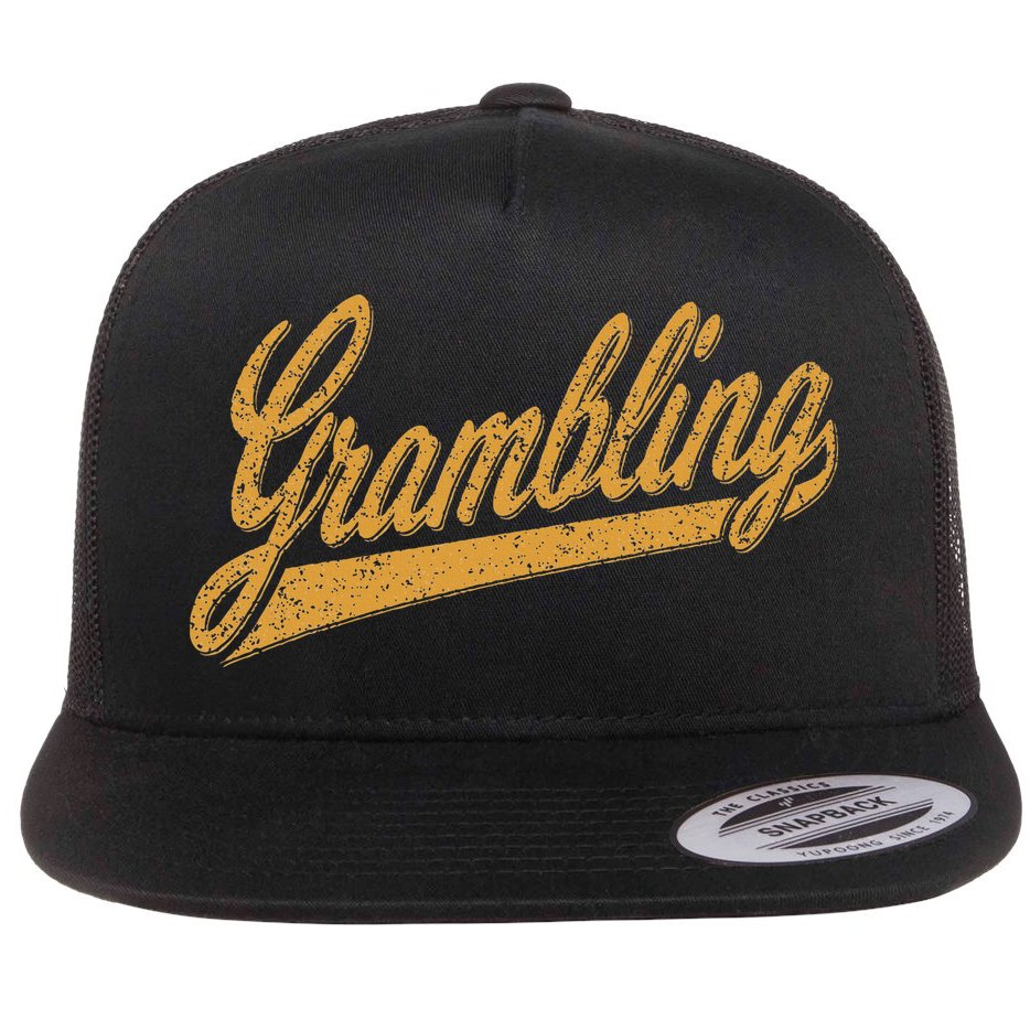 City Of Grambling La Varsity Script Sports Jersey Style Flat Bill Trucker Hat