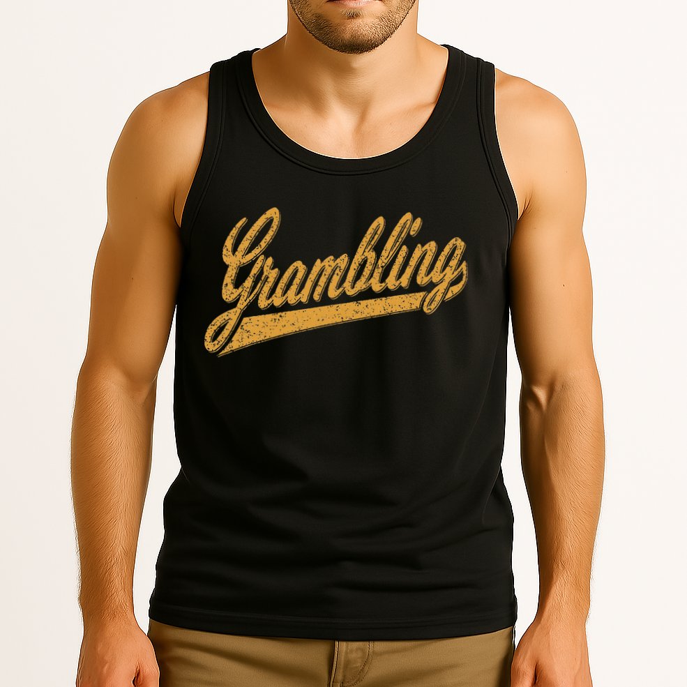 City Of Grambling La Varsity Script Sports Jersey Style Tank Top