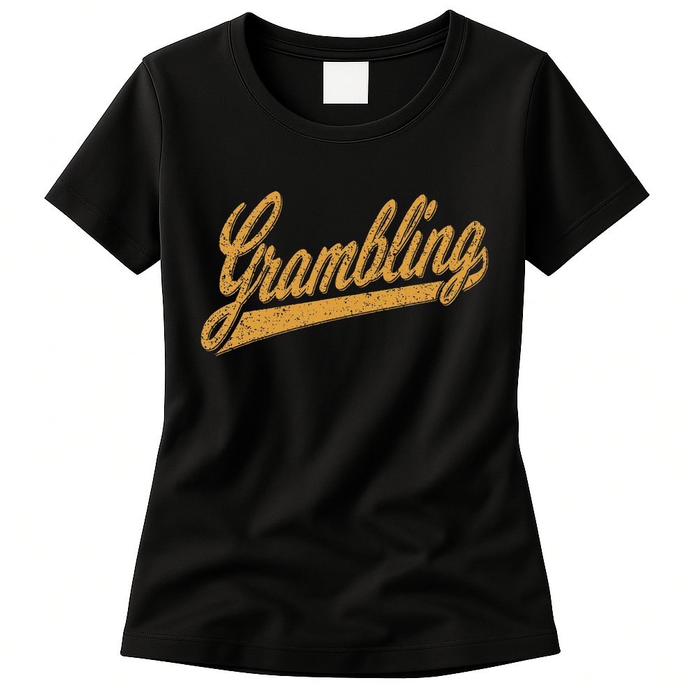 City Of Grambling La Varsity Script Sports Jersey Style Womens T-Shirt