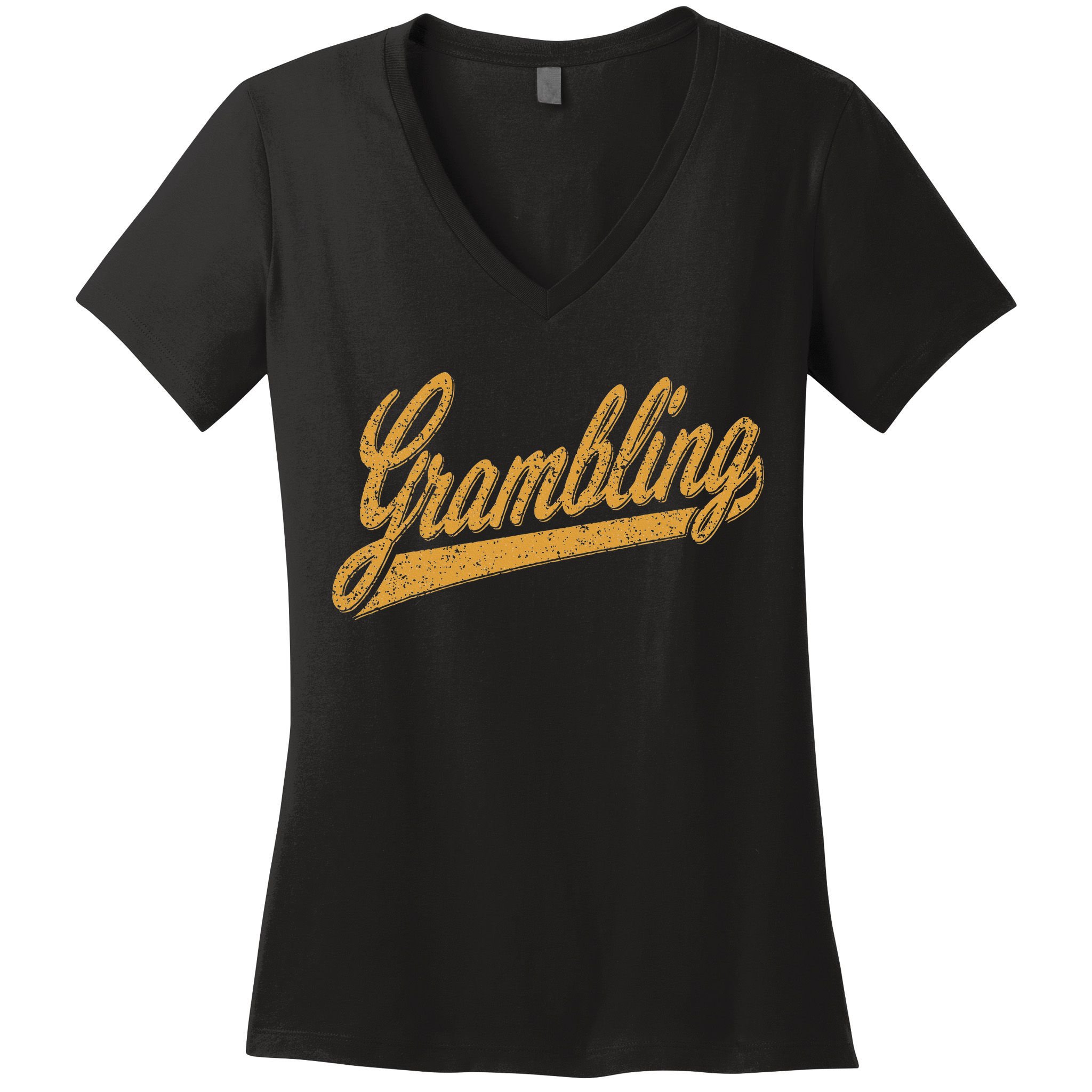 City Of Grambling La Varsity Script Sports Jersey Style Women's V-Neck T-Shirt