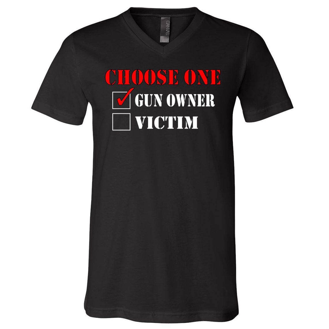 Choose One Gun Owner Victim boy boy V-Neck T-Shirt