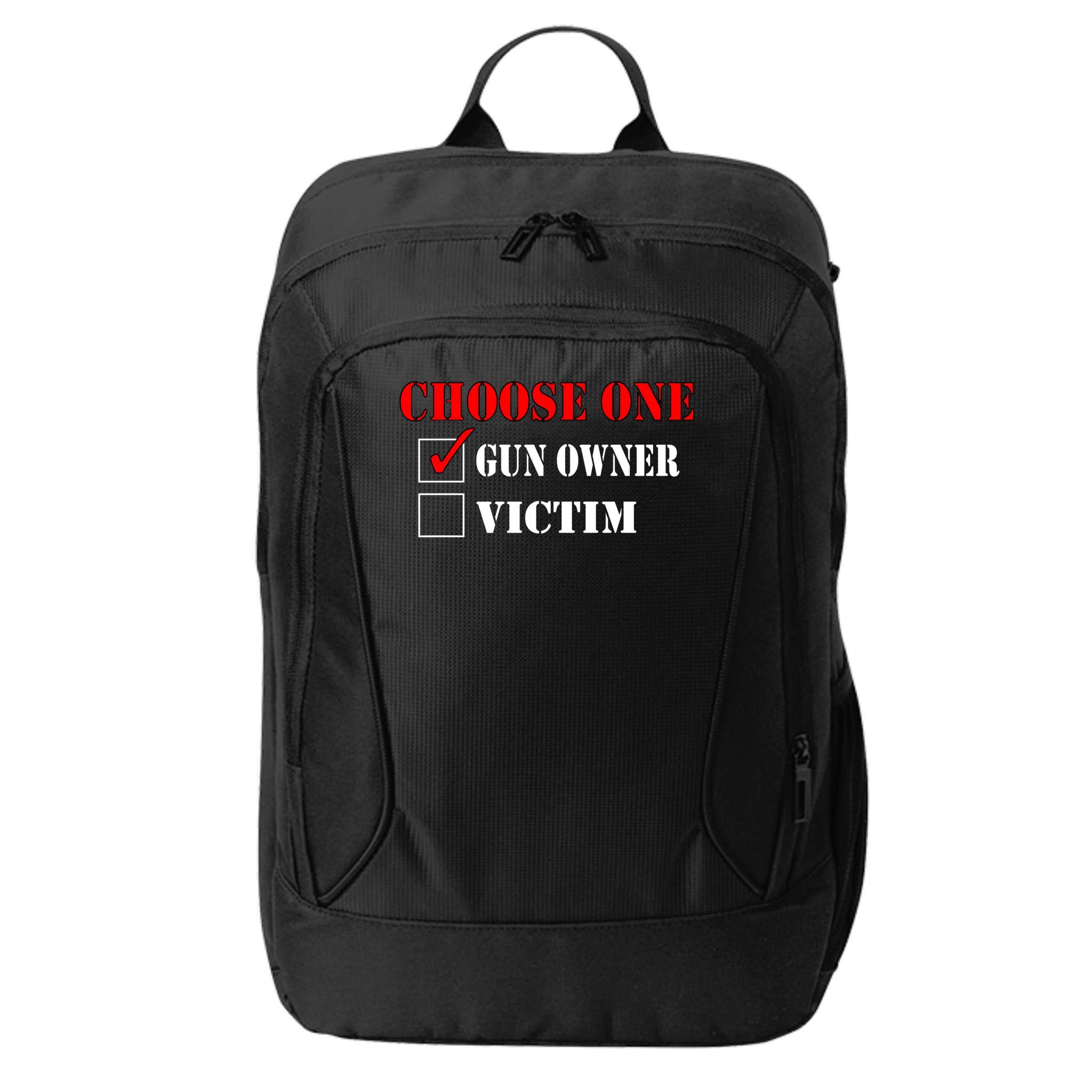 Choose One Gun Owner Victim boy boy City Backpack
