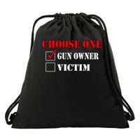 Choose One Gun Owner Victim boy boy Drawstring Bag