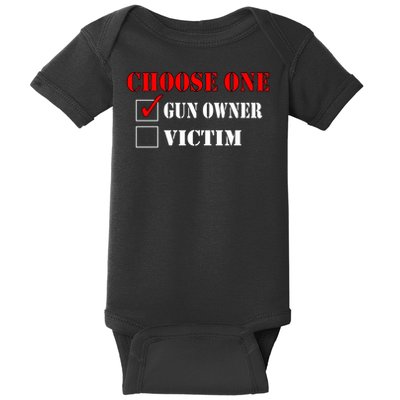 Choose One Gun Owner Victim boy boy Baby Bodysuit