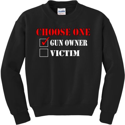 Choose One Gun Owner Victim boy boy Kids Sweatshirt