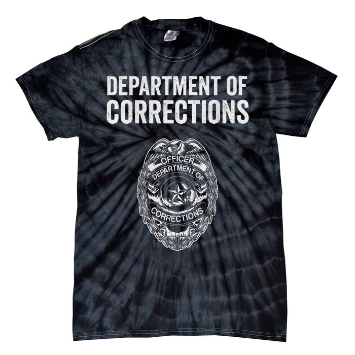 Correctional Officer Gifts Department Of Corrections Tie-Dye T-Shirt