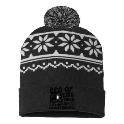 Ceo Of Ghosting People When I'm Stressed Out Or Overwhelmed USA-Made Snowflake Beanie