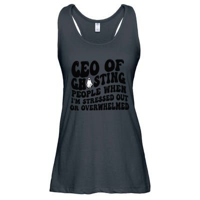 Ceo Of Ghosting People When I'm Stressed Out Or Overwhelmed Ladies Essential Flowy Tank