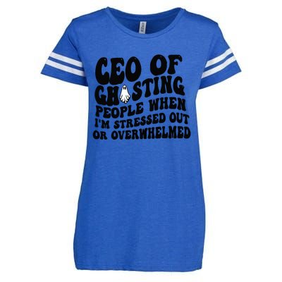 Ceo Of Ghosting People When I'm Stressed Out Or Overwhelmed Enza Ladies Jersey Football T-Shirt