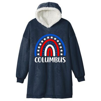 Columbus Ohio Gift I Love Columbus Ohio Usa Gift Hooded Wearable Blanket