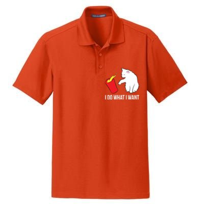 Cat Owner Gift Love Cats I Do What I Want Funny Cat Gift Dry Zone Grid Polo