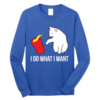 Cat Owner Gift Love Cats I Do What I Want Funny Cat Gift Long Sleeve Shirt