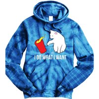 Cat Owner Gift Love Cats I Do What I Want Funny Cat Gift Tie Dye Hoodie