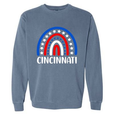 Cincinnati Ohio Gift I Love Cincinnati Usa Cute Gift Garment-Dyed Sweatshirt