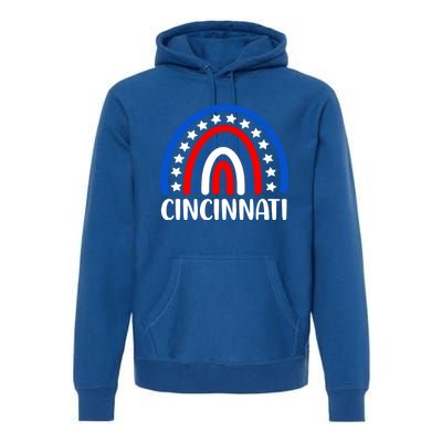 Cincinnati Ohio Gift I Love Cincinnati Usa Cute Gift Premium Hoodie