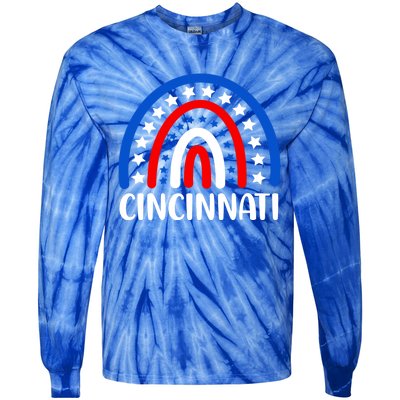 Cincinnati Ohio Gift I Love Cincinnati Usa Cute Gift Tie-Dye Long Sleeve Shirt