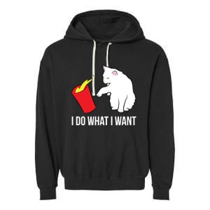 Cat Owner Gift Love Cats I Do What I Want Funny Cat Gift Garment-Dyed Fleece Hoodie