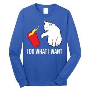 Cat Owner Gift Love Cats I Do What I Want Funny Cat Gift Long Sleeve Shirt