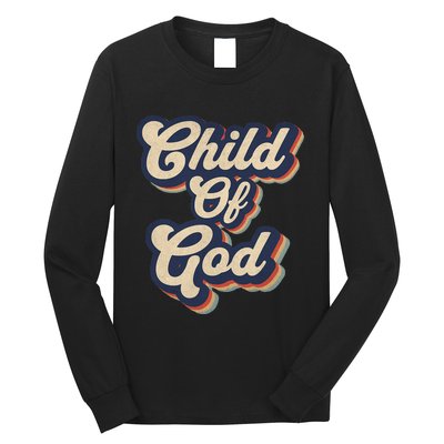 Child Of God Retro Religious Christian Design Long Sleeve Shirt